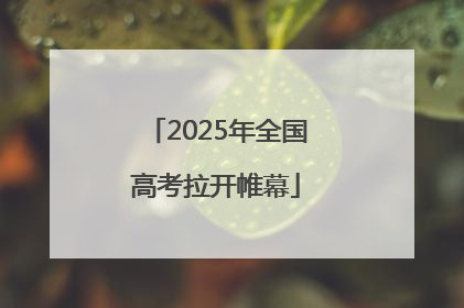 2025年全国高考拉开帷幕