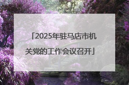 2025年驻马店市机关党的工作会议召开