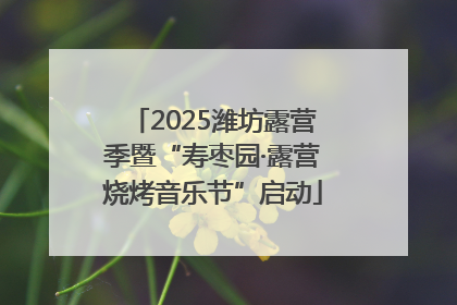 2025潍坊露营季暨“寿枣园·露营烧烤音乐节”启动