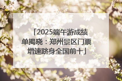 2025端午游成绩单揭晓：郑州景区门票增速跻身全国前十