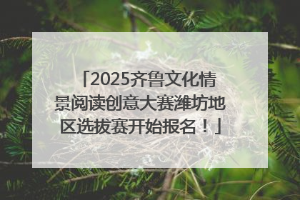 2025齐鲁文化情景阅读创意大赛潍坊地区选拔赛开始报名！