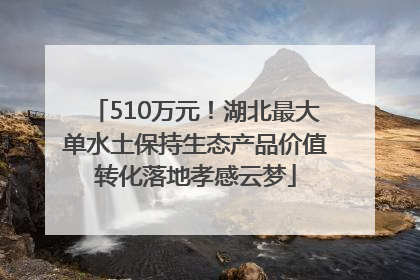 510万元！湖北最大单水土保持生态产品价值转化落地孝感云梦