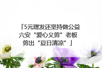 5元理发还坚持做公益 六安“爱心义剪”老板剪出“夏日清凉”
