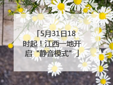 5月31日18时起！江西一地开启“静音模式”