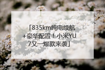 835km纯电续航+豪华配置！小米YU7又一爆款来袭