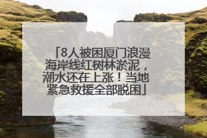 8人被困厦门浪漫海岸线红树林淤泥，潮水还在上涨！当地紧急救援全部脱困